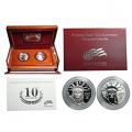 2007 W American Eagle 10th Anniversary Platinum Set Proof $50 2 Coin Set , Box, OGP & COA US Mint Un